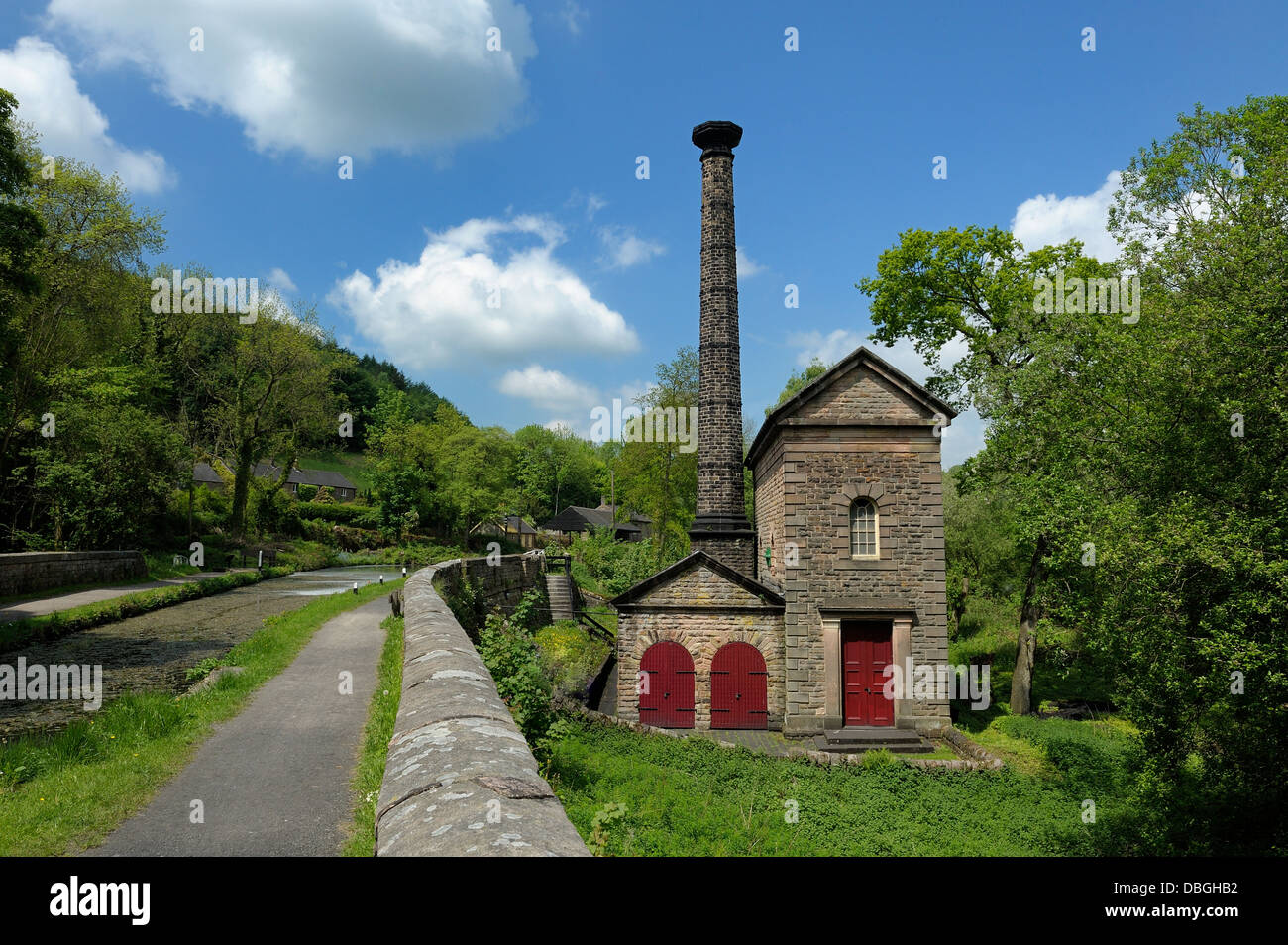 Leawood casa pompa Cromford canal Derbyshire England Regno Unito Foto Stock