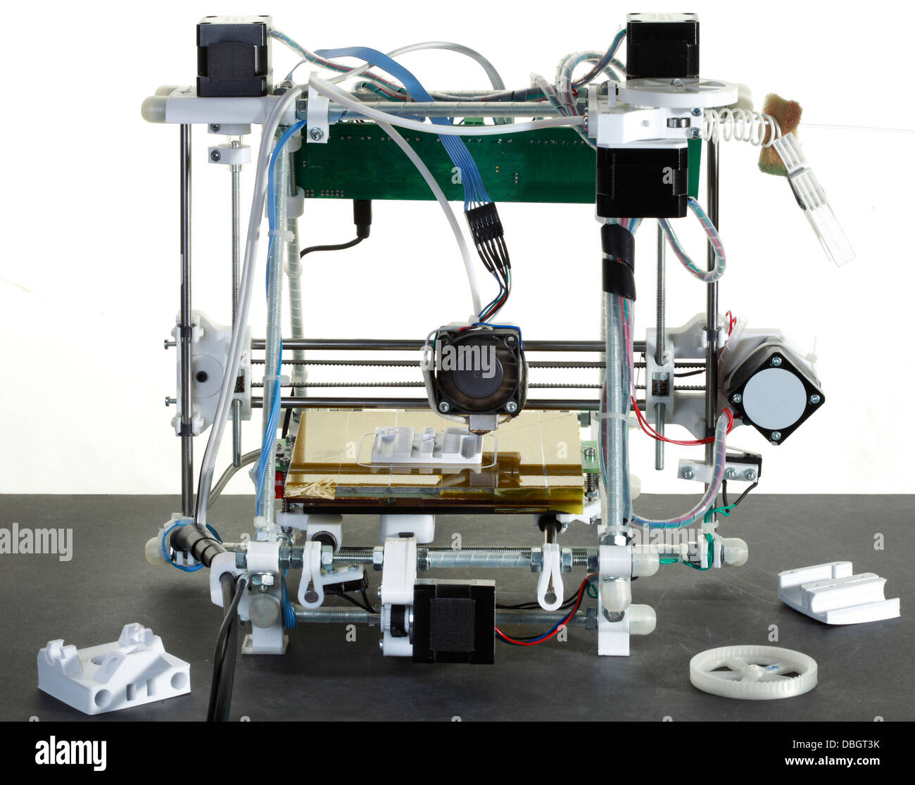 La stampa di filo in materiale plastico con stampante 3D Foto Stock