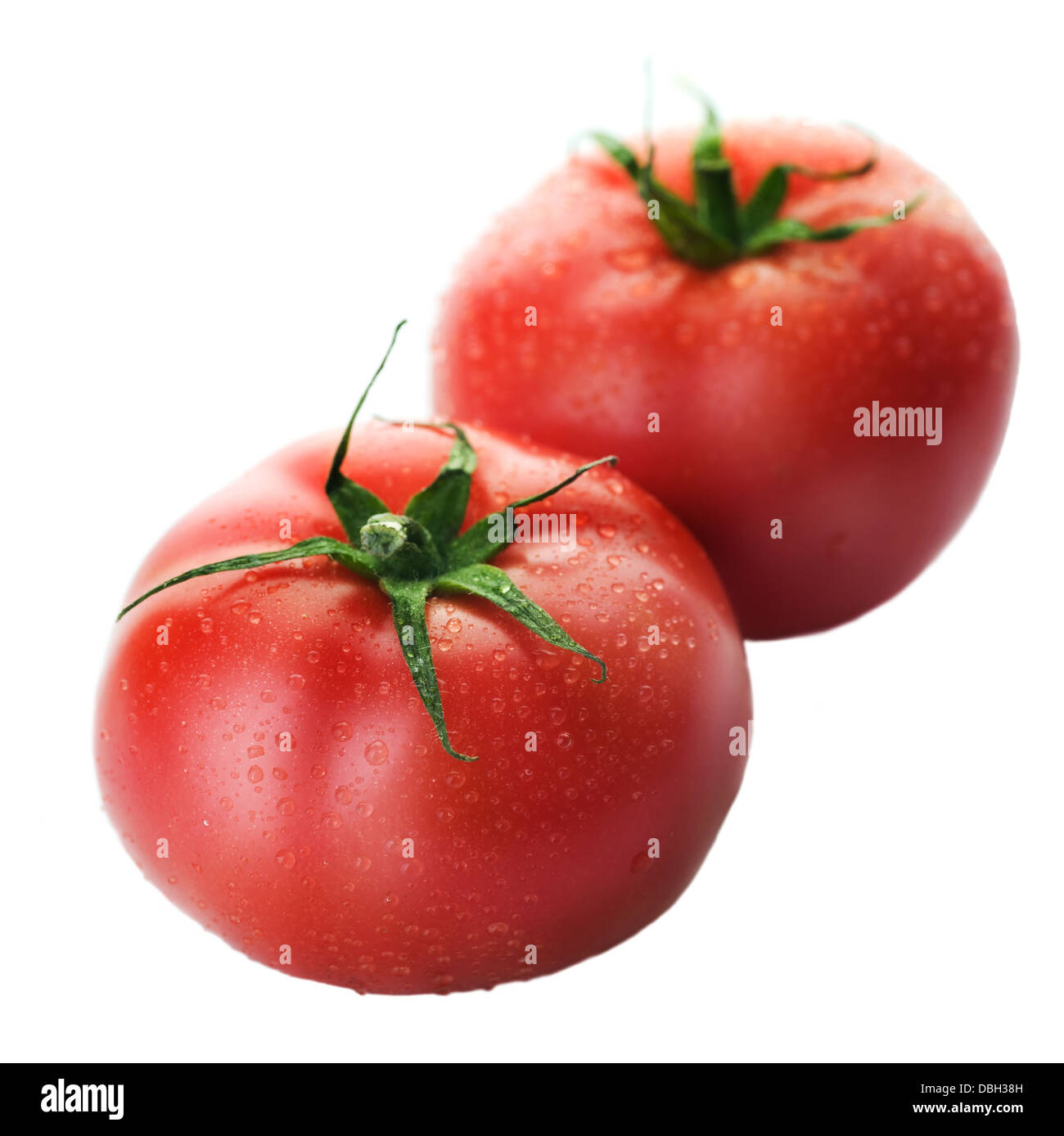 Il pomodoro su bianco Foto Stock