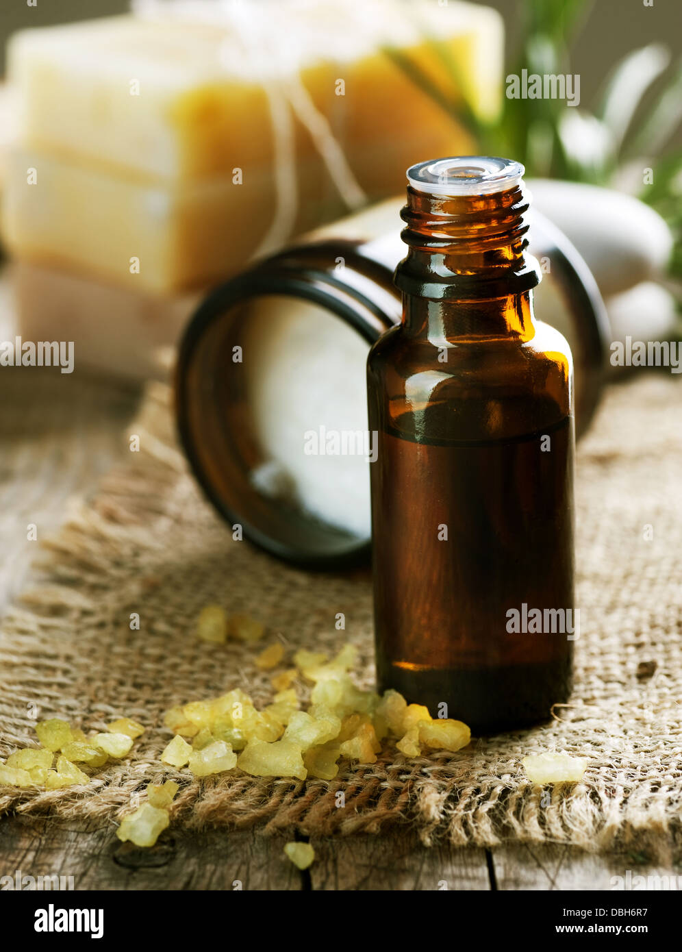 Aromaterapia. Essenza. Il trattamento termale Foto Stock