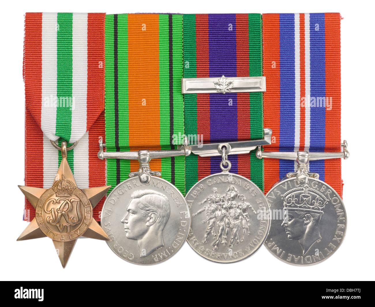 Immagine ravvicinata di medaglie d'argento e di bronzo Foto Stock