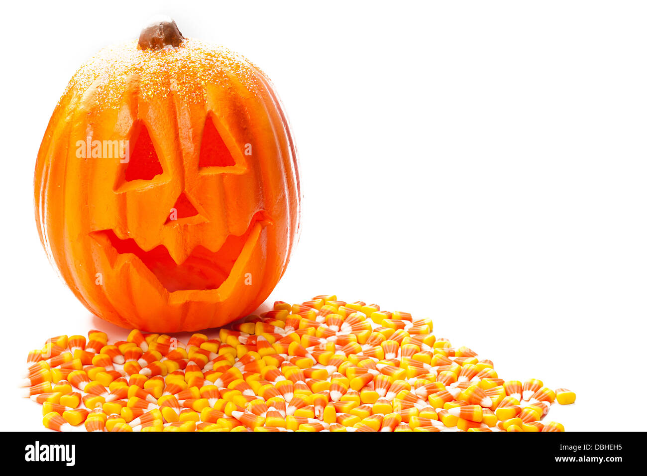 Jack o lanterna e cereali caramellati Foto Stock