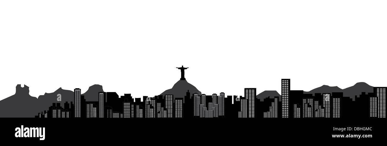 Rio de janeiro skyline Foto Stock