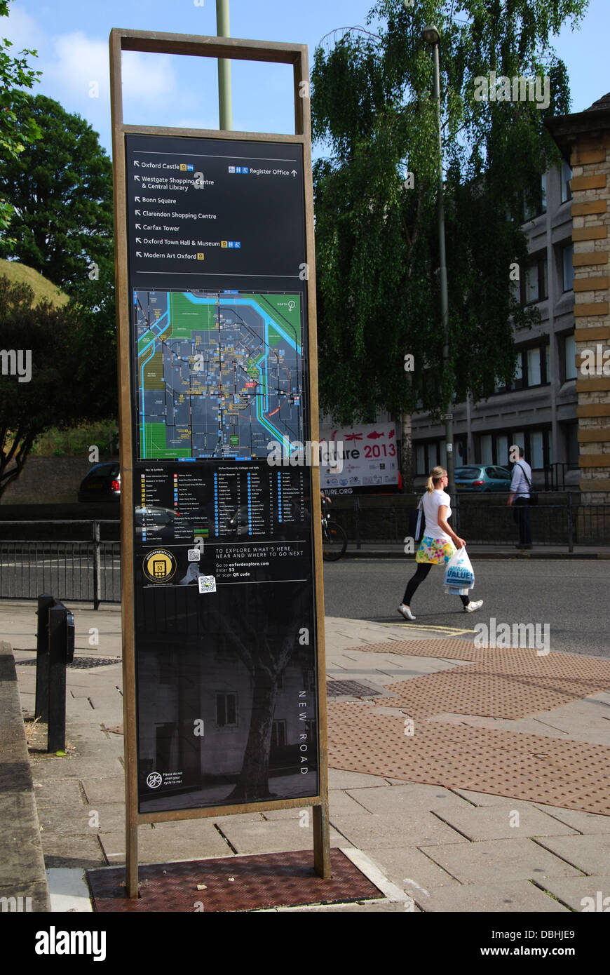 Piano strada Oxford Regno Unito Foto Stock