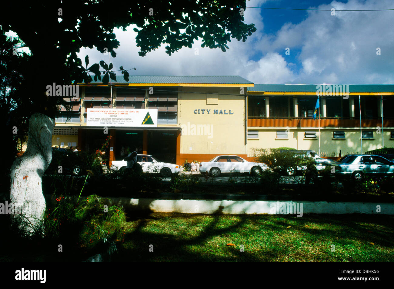 Castries St Lucia Municipio Foto Stock