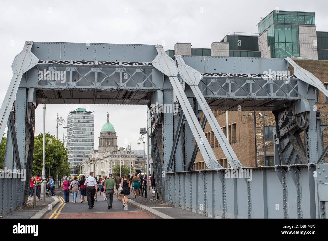 Vista di North Quays a Dublino, Irlanda. Foto Stock