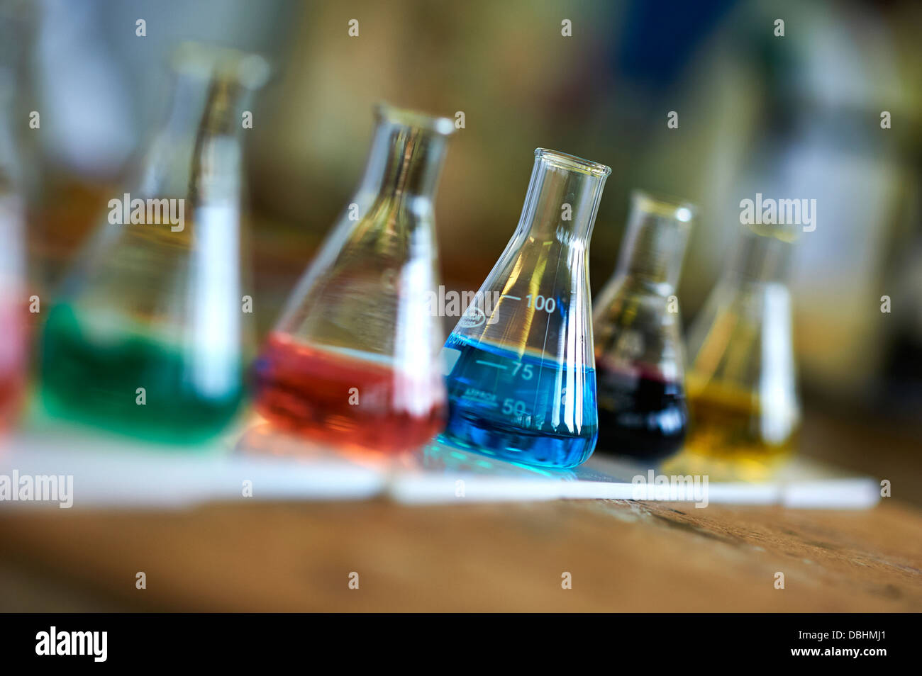 Lezione di chimica Foto Stock