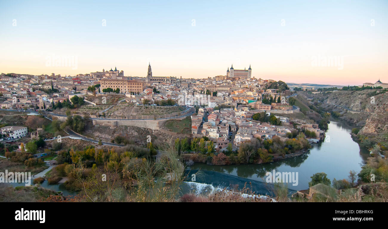 Vista panoramica della città imperiale di Toledo Foto Stock