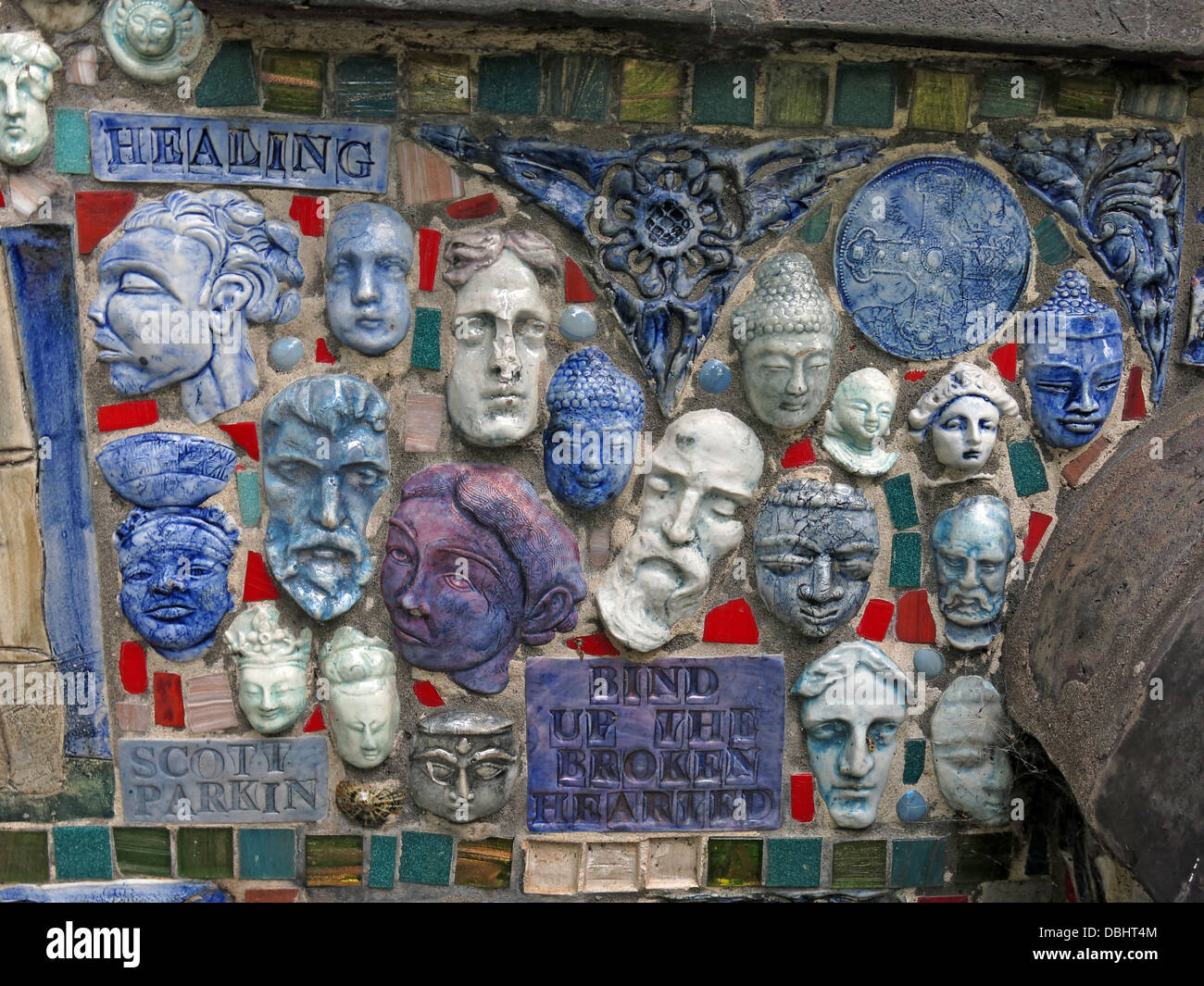 Il Stoke Minster banco in ceramica Foto Stock