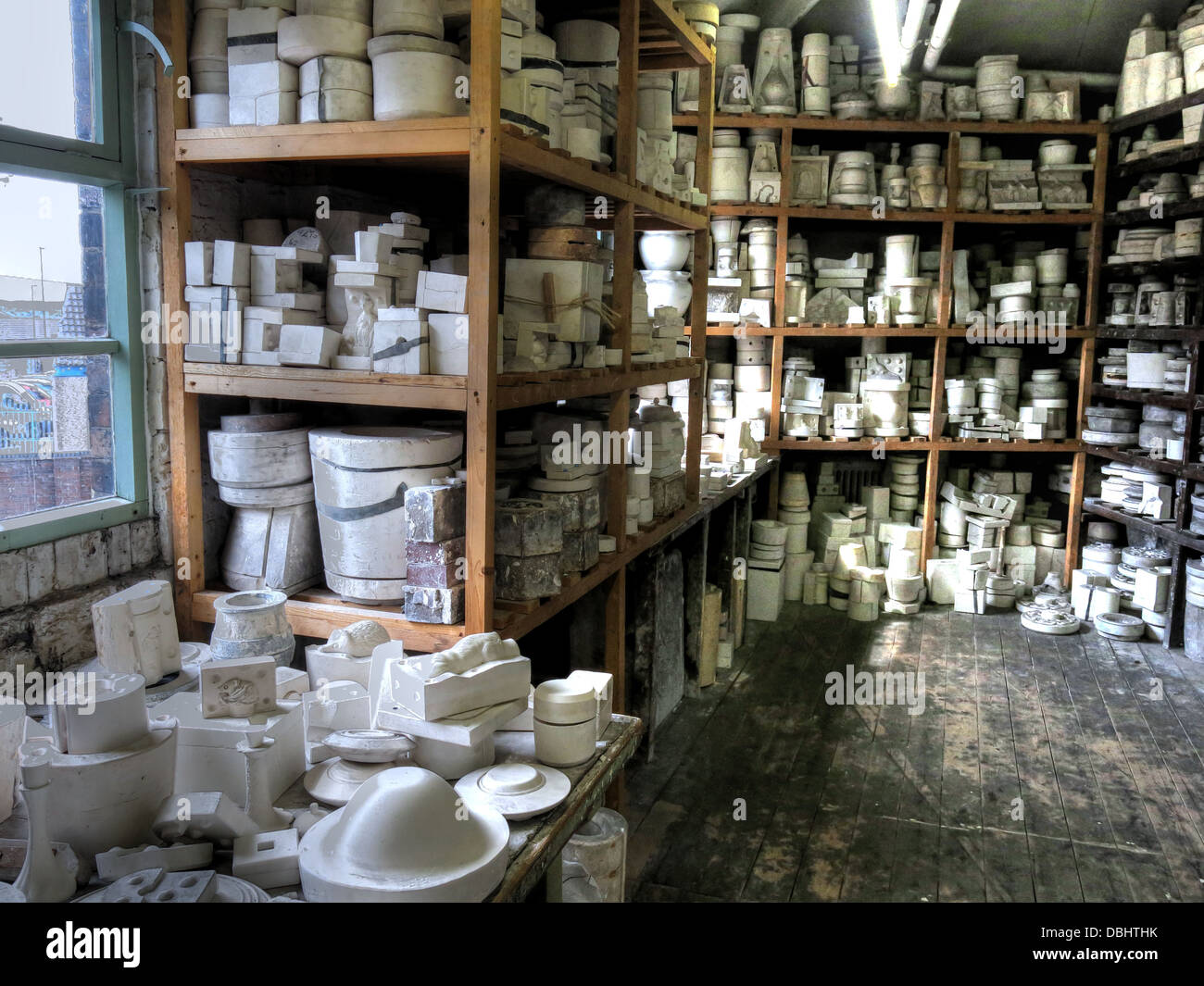 Immagine da Longton Stoke-On-Trent Gran Bretagna mostra potteries heritage presso il Gladstone Pottery Museum Foto Stock
