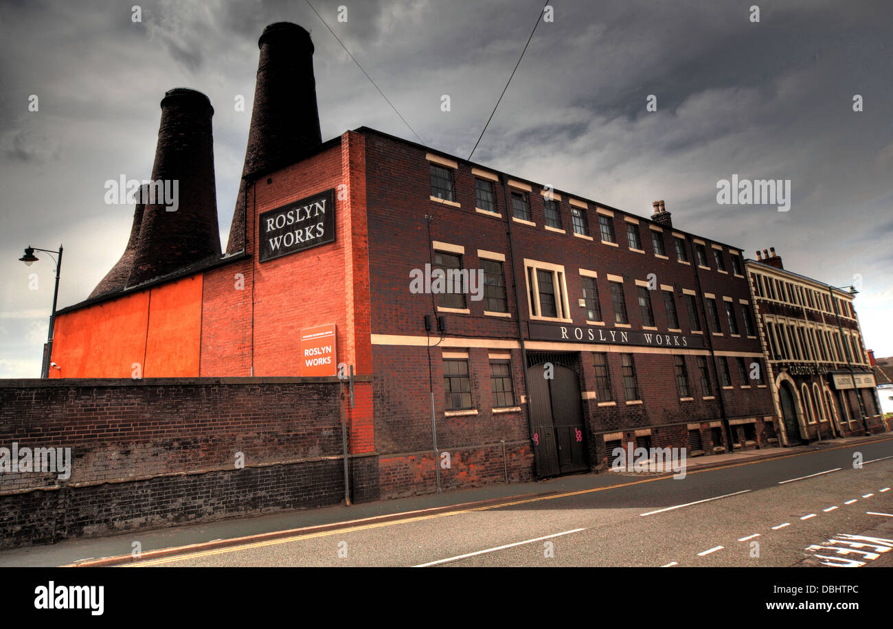 Roslyn opere da Longton Stoke-On-Trent Gran Bretagna mostra potteries heritage presso il Gladstone Pottery Museum Foto Stock