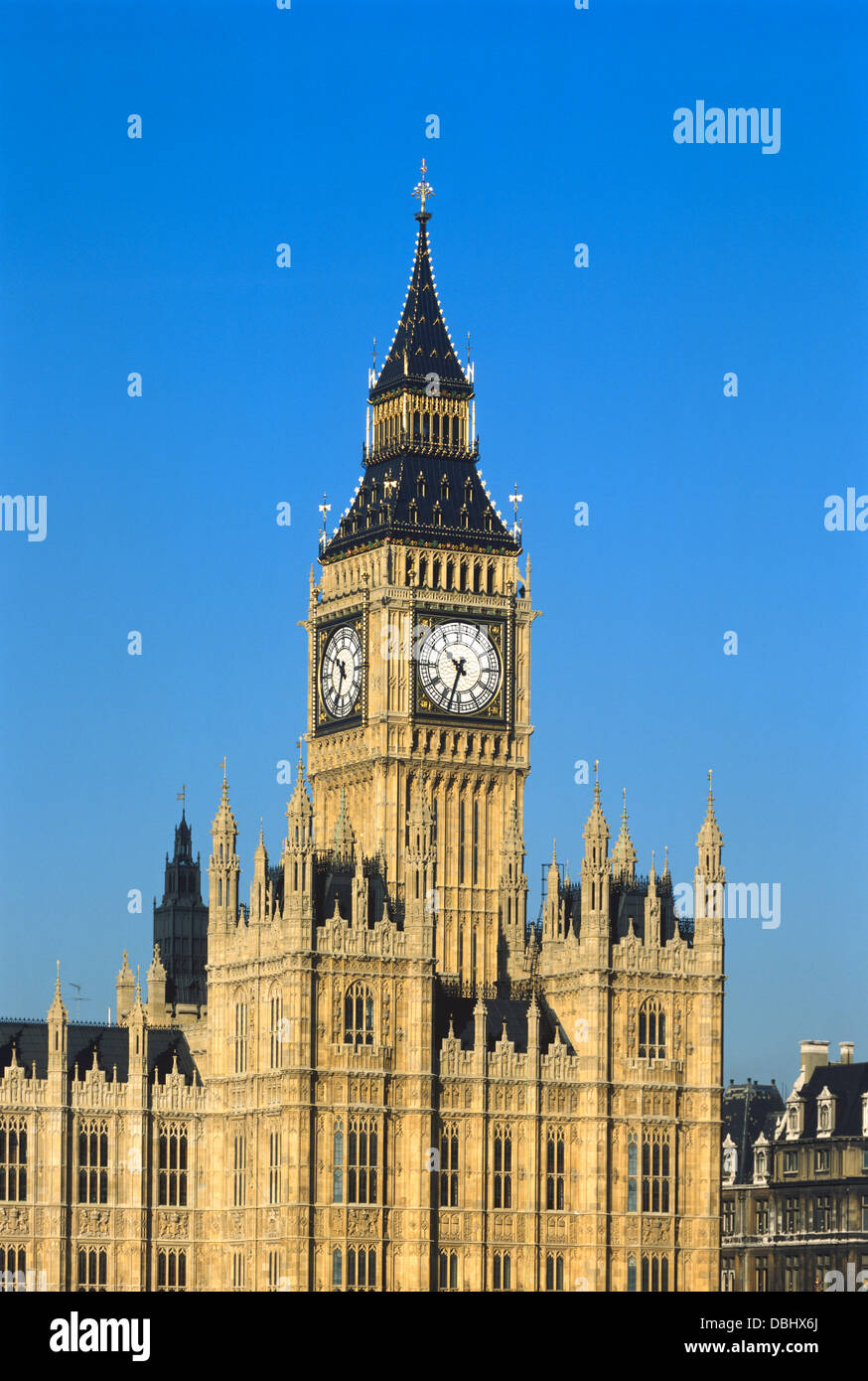 Il Big Ben, la Casa del Parlamento, Londra, Inghilterra Foto Stock