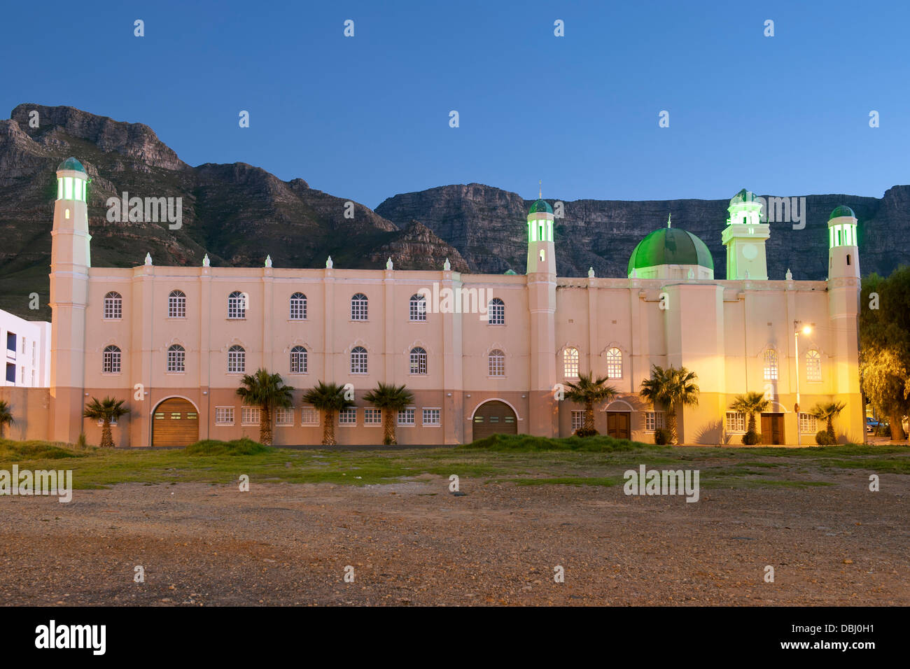 Zeenatul Islam Masjid moschea nel quartiere Zonnebloem di Cape Town, Sud Africa. Foto Stock