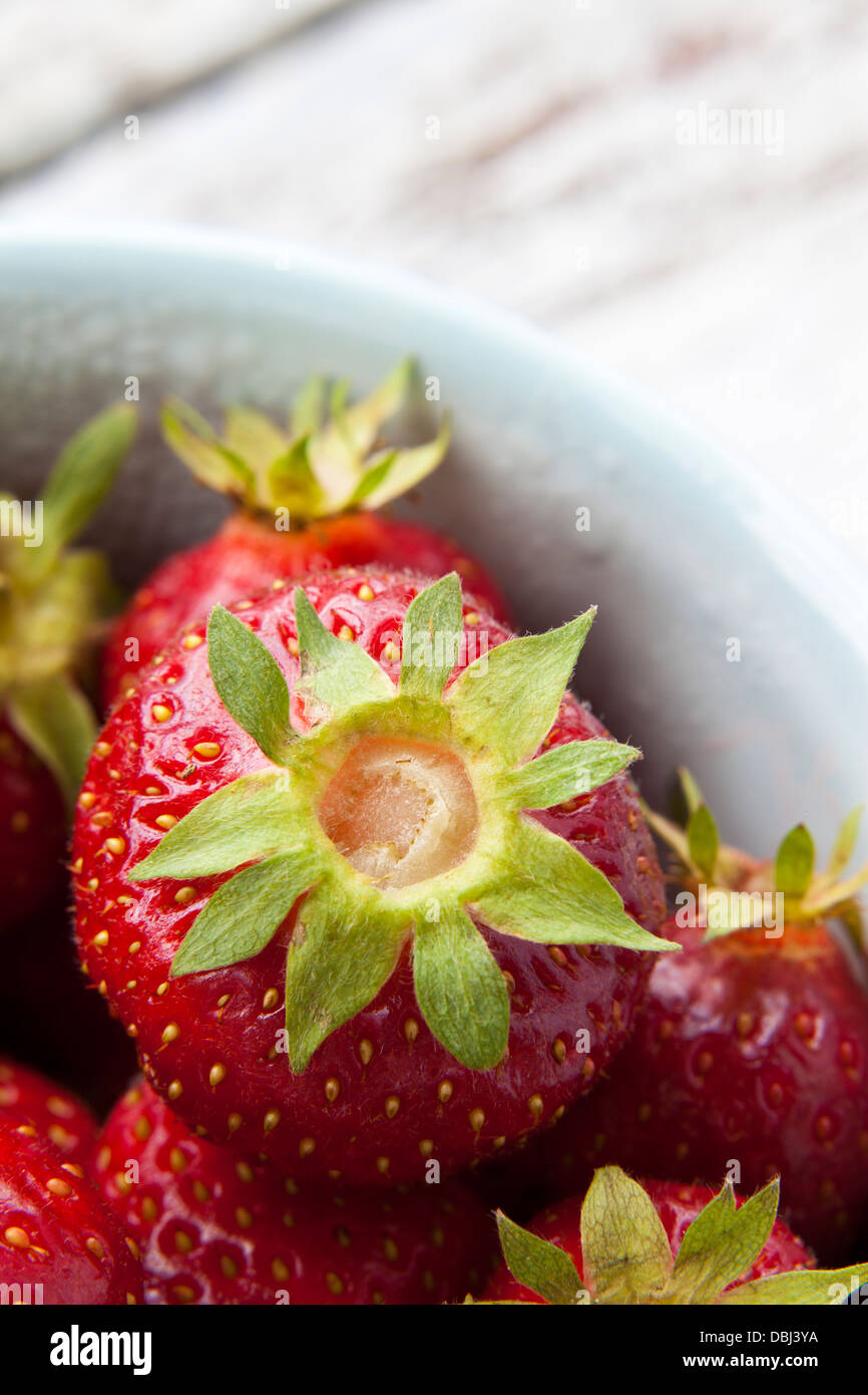 Le fragole in un bicchiere Foto Stock