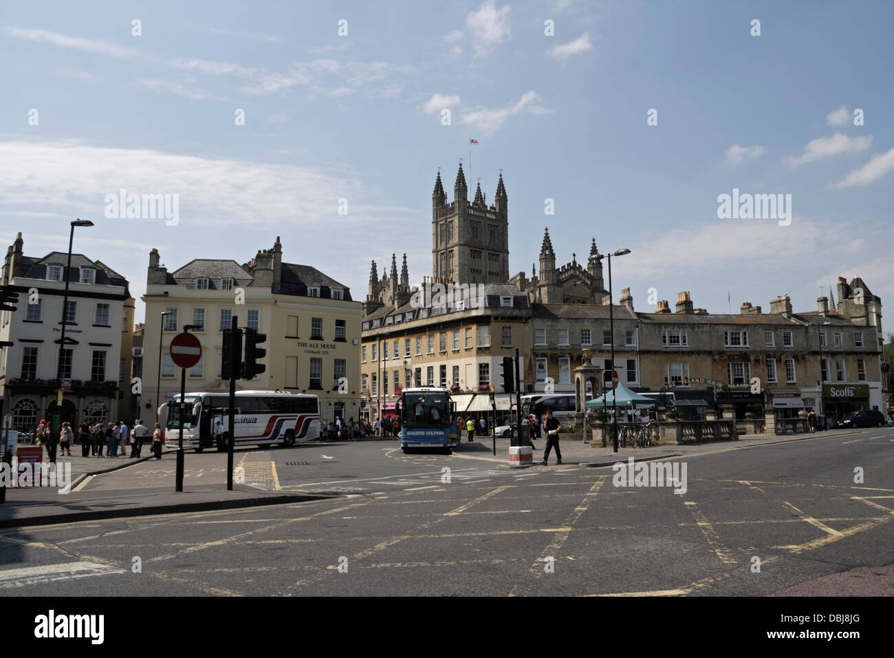 Una vista del centro di Bath England Regno Unito Foto Stock