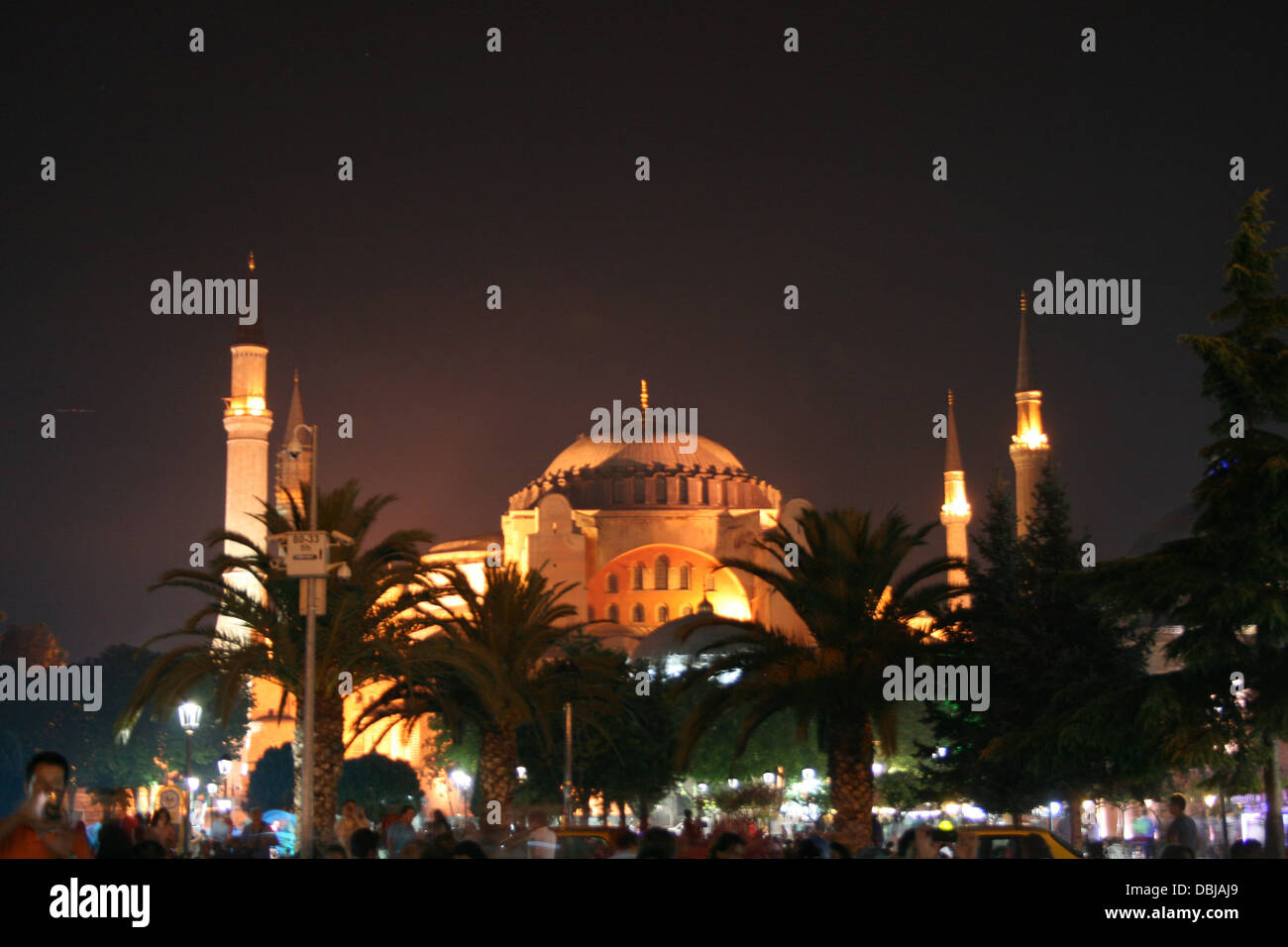 Museo Hagia Sophia come un mondo di meraviglia per la notte di Istanbul, Turchia Foto Stock