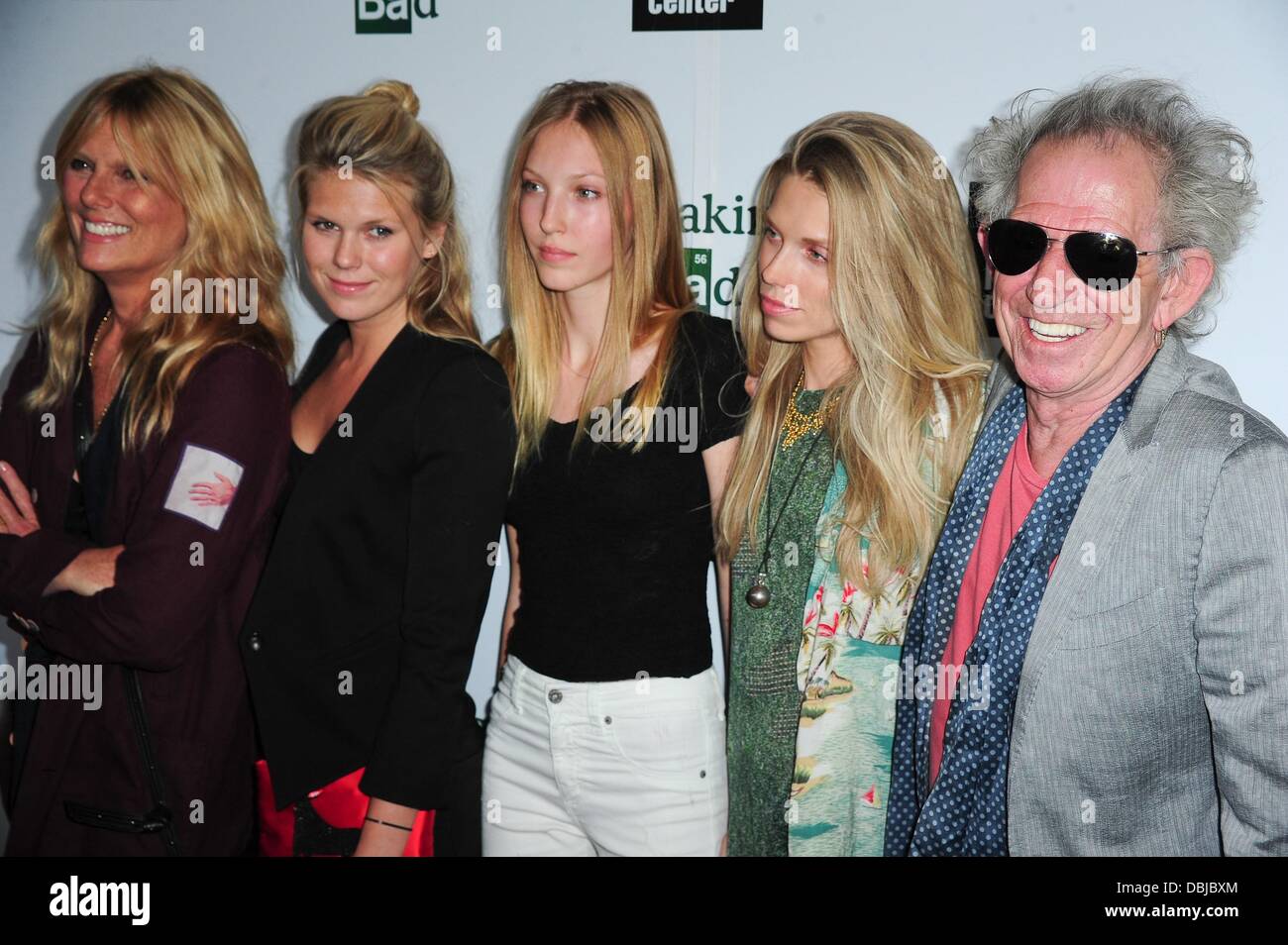 New York, NY. 31 Luglio, 2013. Patti Hansen, Alexandra Richards, Ella Richards, Theodora Richards, Keith Richards presso gli arrivi per il Film Society del Lincoln Center e della AMC BREAKING BAD episodi finale Offerte Premiere, Walter Reade Theatre di New York, NY Luglio 31, 2013. Credito: Gregorio T. Binuya/Everett raccolta/Alamy Live News Foto Stock