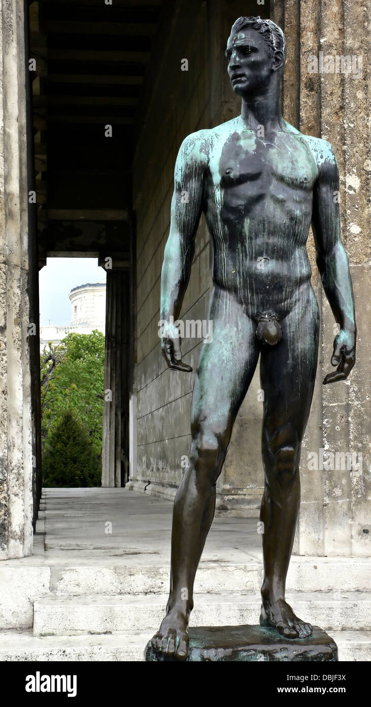 La figura greca di Teseo Tempio Vienna, Austria Foto Stock