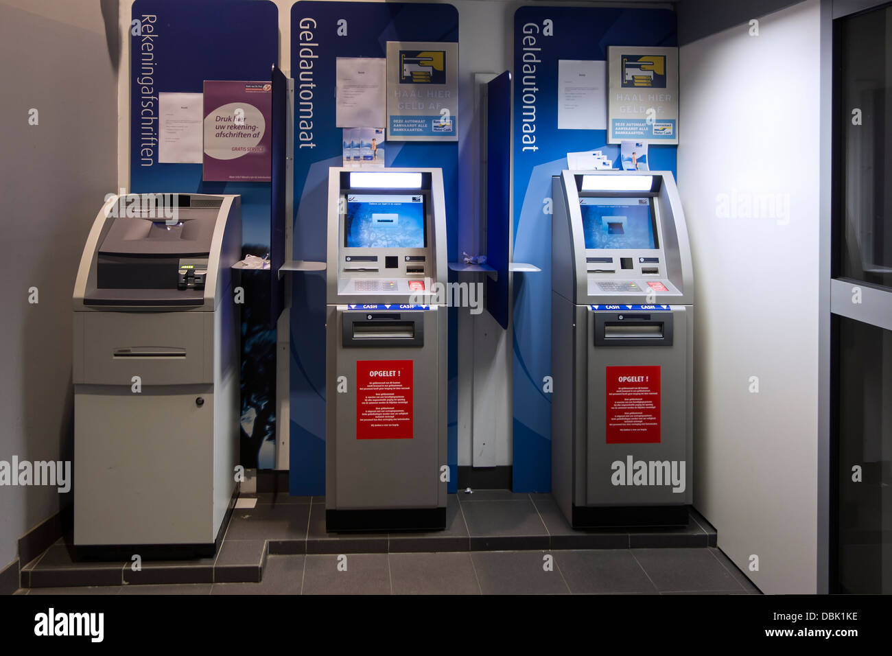 Piscina ATM Bancomat presso bancomat belga della banca Bpost, Belgio Foto Stock