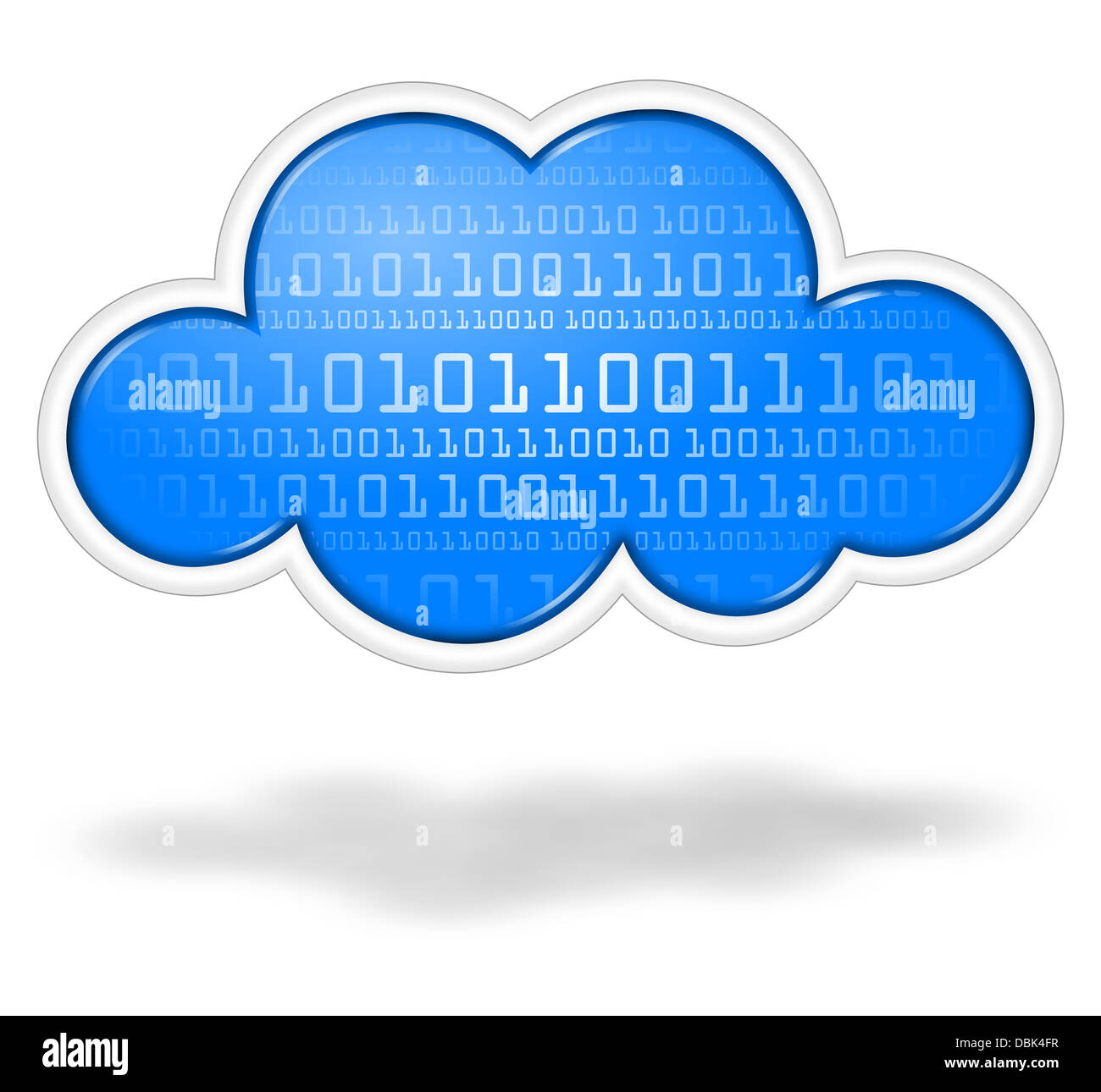 Binario digitale blue cloud, cloud computing concept Foto Stock