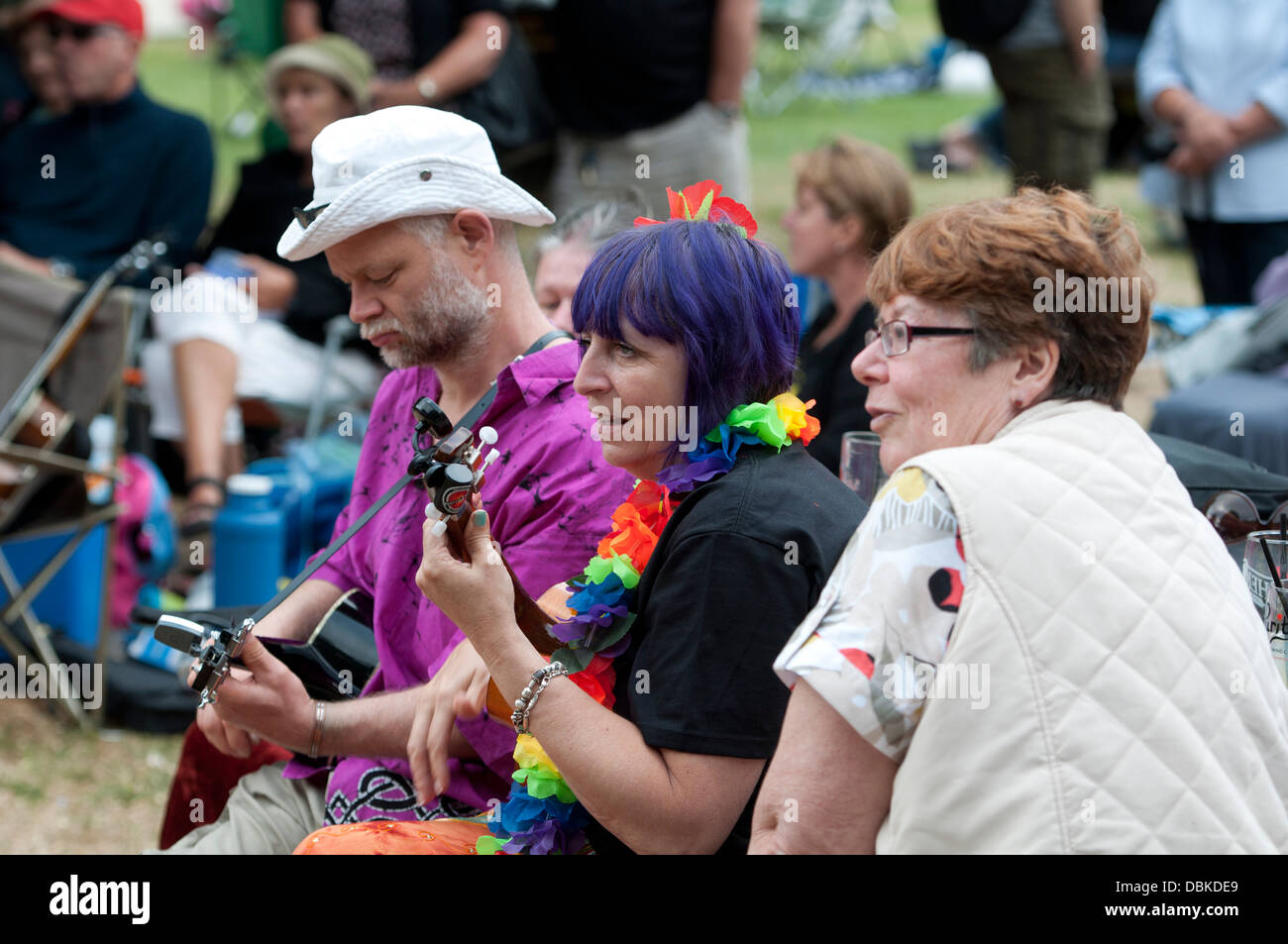 Le persone a un ukulele festival Foto Stock Le persone a un ukulele festival Foto Stock