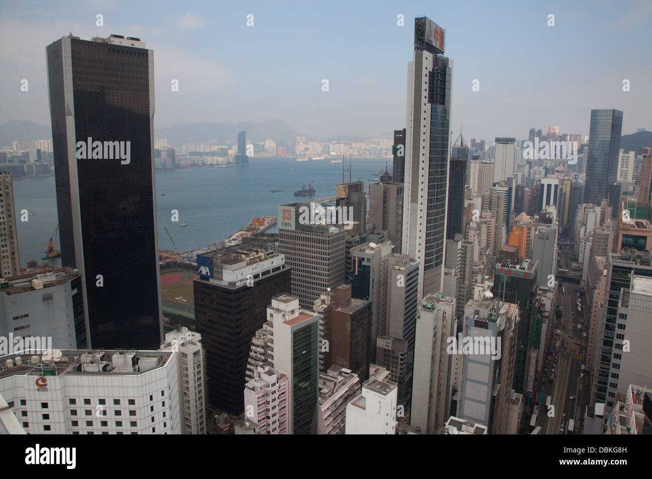 Skyline di hong kong happy valley sar cina Foto Stock