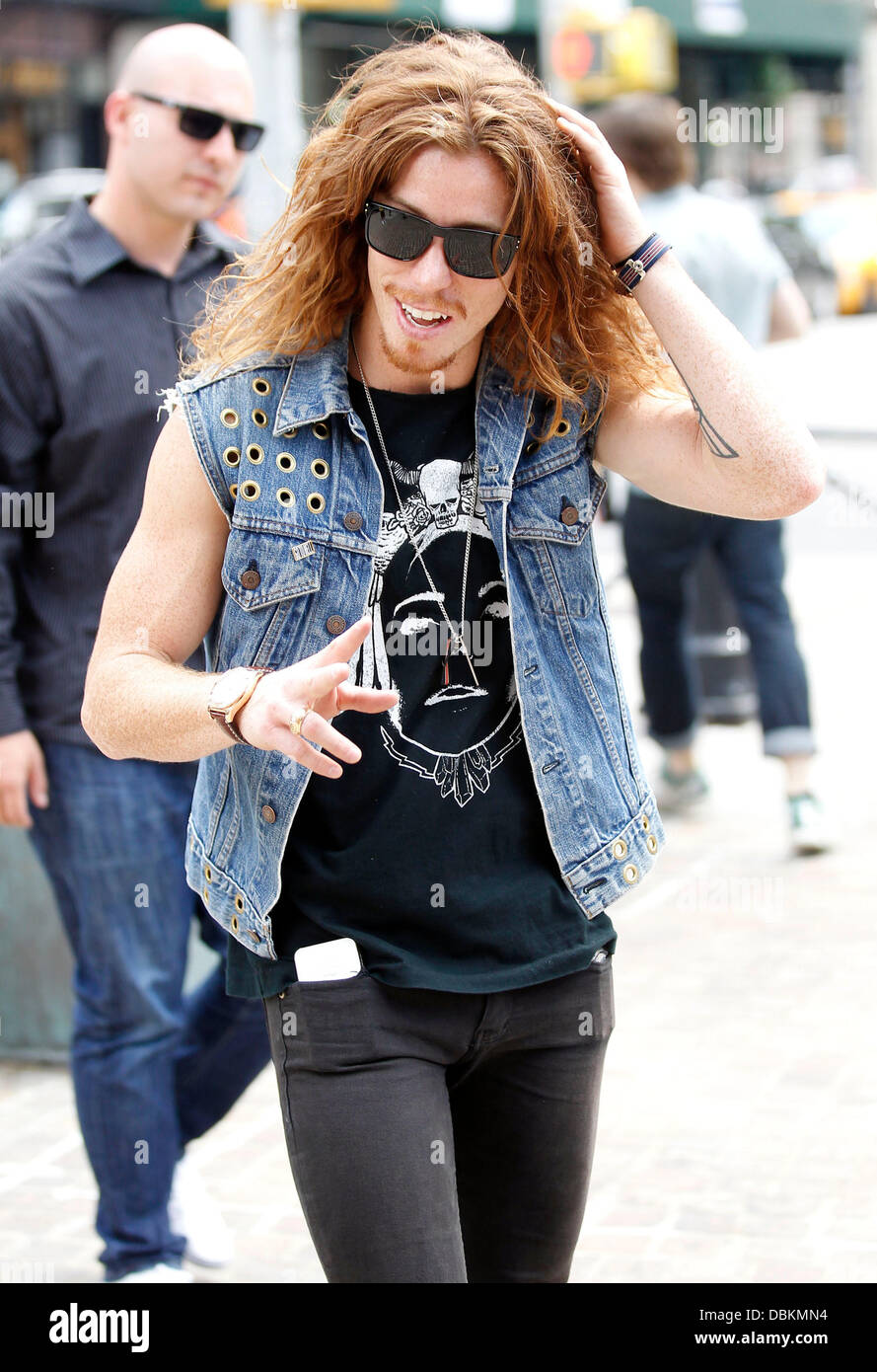 Shaun White a spasso per New York City New York, Stati Uniti d'America - 07.07.11 Foto Stock