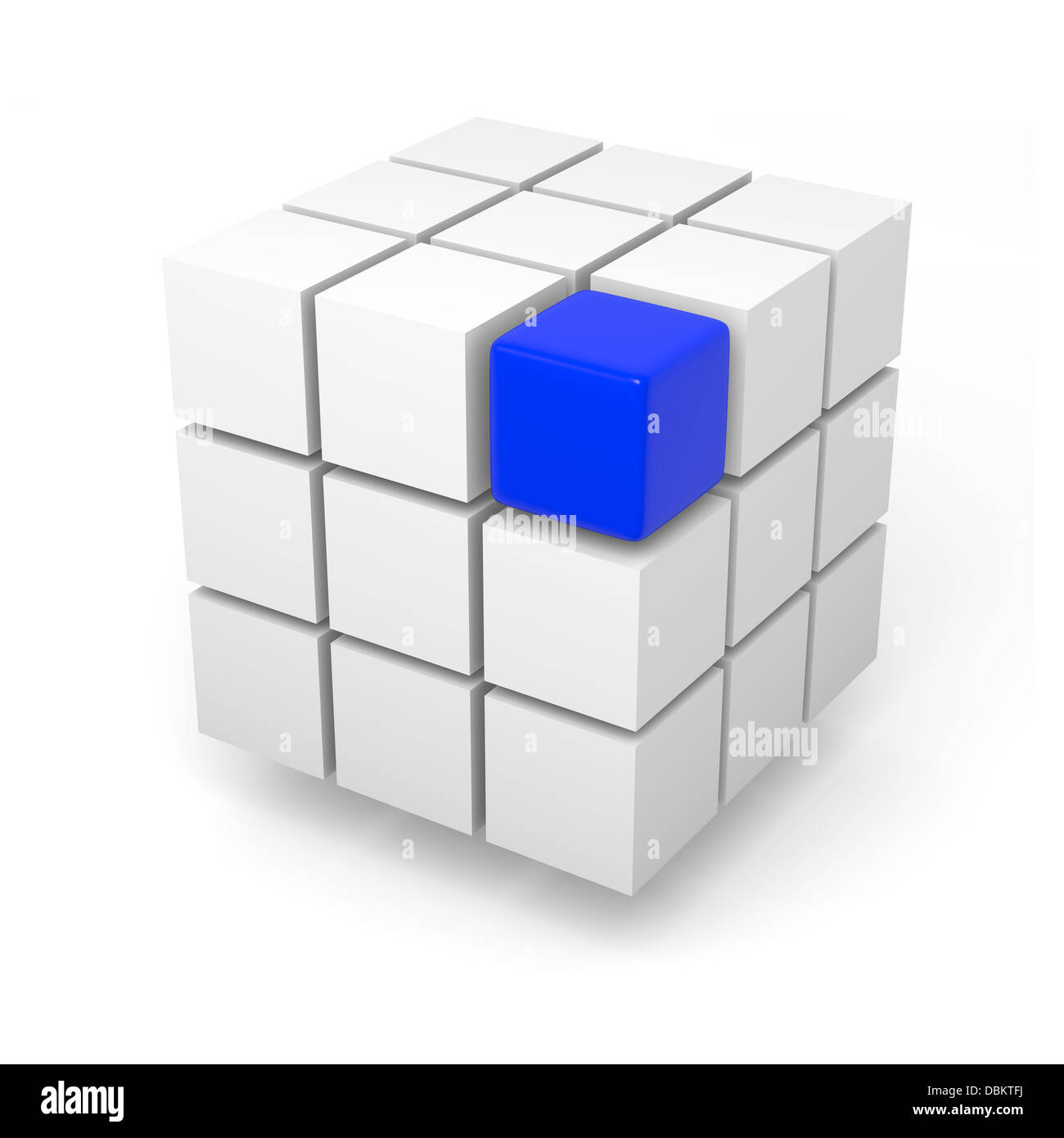 La combinazione di cubo blu il lavoro di squadra del concetto di soluzione 3d illustrazione Foto Stock La combinazione di cubo blu il lavoro di squadra del concetto di soluzione 3d illustrazione Foto Stock
