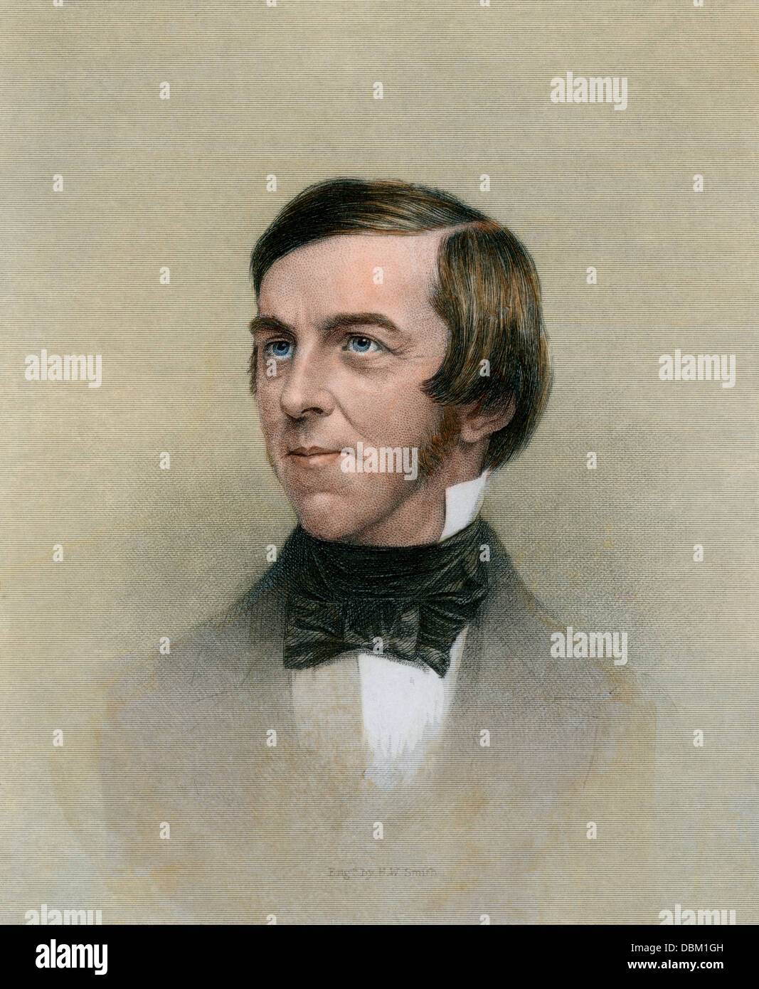 Autore americano Oliver Wendell Holmes. Colorate a mano la xilografia Foto Stock