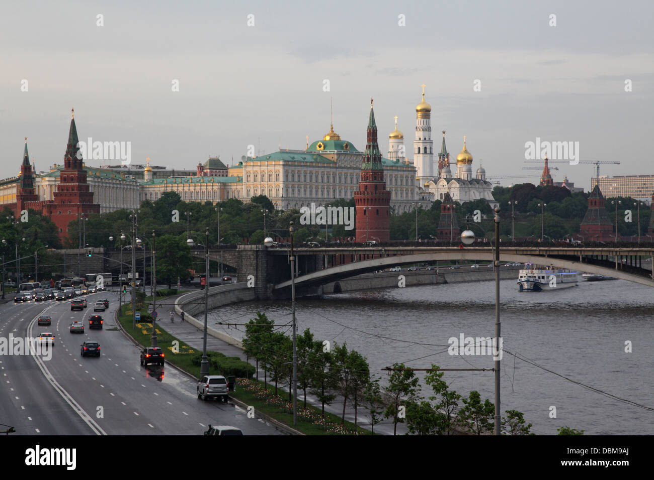 Vista a distanza del Cremlino, Mosca Foto Stock