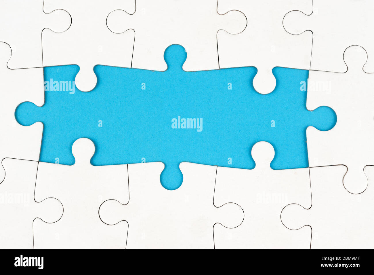Gruppo del libro bianco i puzzle Foto Stock