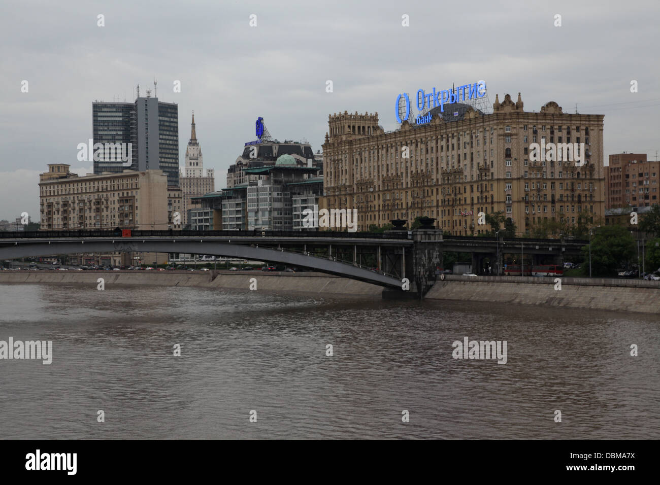 Vista di Mosca dal ponte Foto Stock
