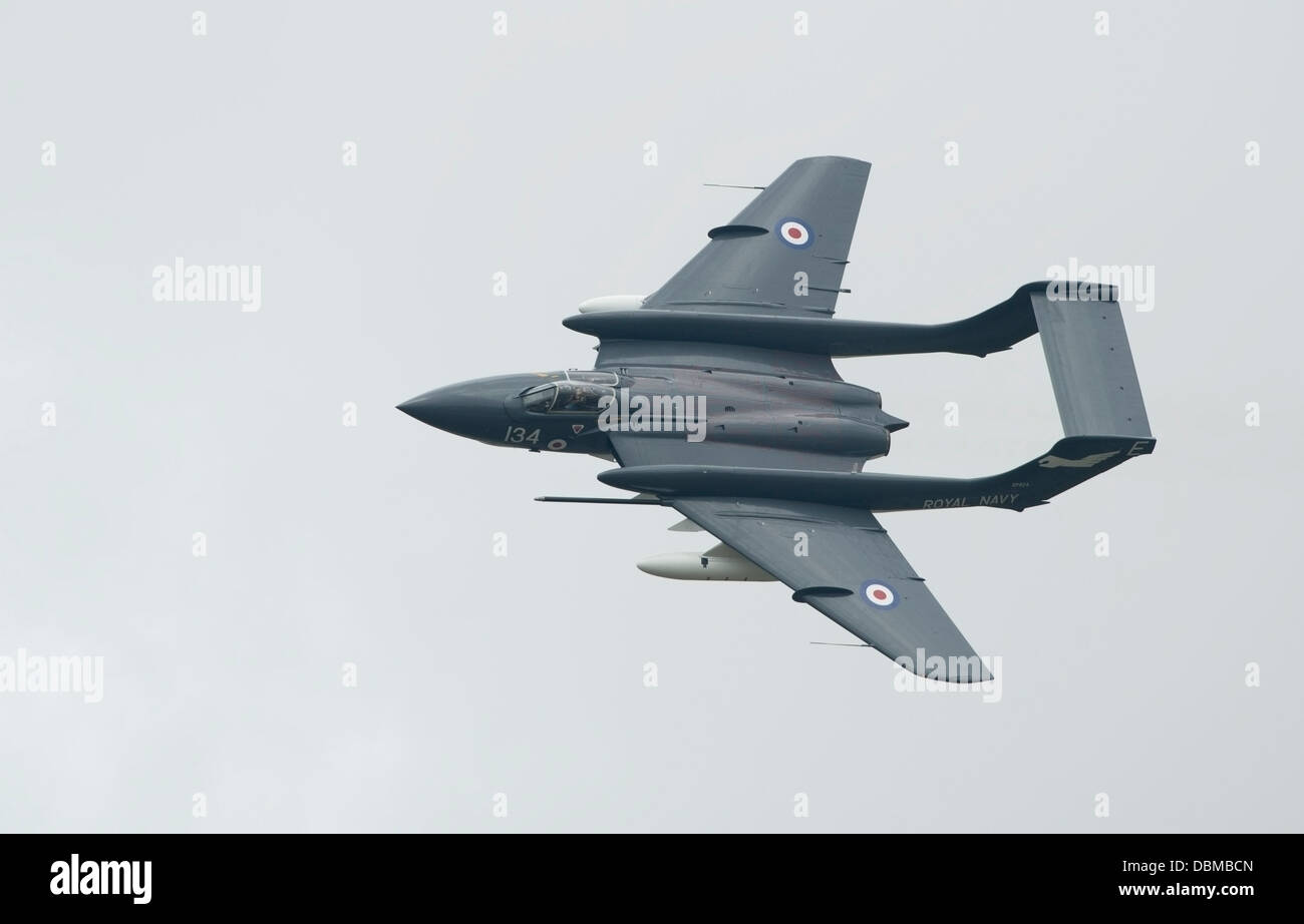 Sea Vixen in 899 Squadrone di colori a RNAS Culdrose durante il flying display (c) Bob Sharples/Alamy Foto Stock
