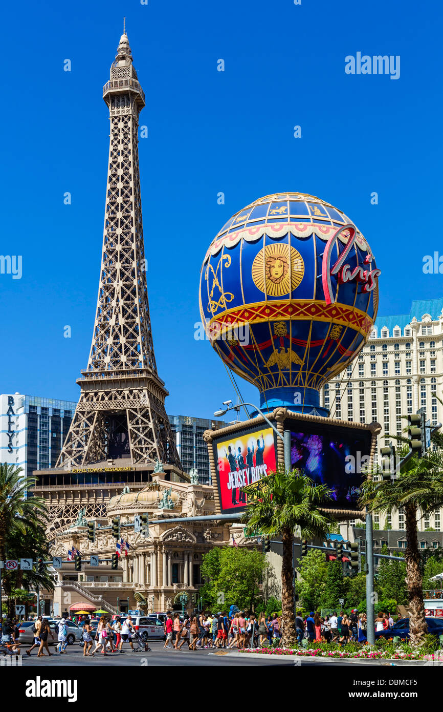Il Paris Las Vegas Hotel e Casino di Las Vegas Boulevard (striscia), Las Vegas, Nevada, STATI UNITI D'AMERICA Foto Stock