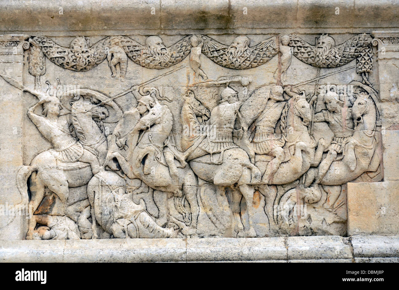 Glanum era un oppidum o città fortificata nel presente giorno Provence, fondata da un popolo Celto-Ligurian chiamato Salyes nel VI secolo A.C. Foto Stock