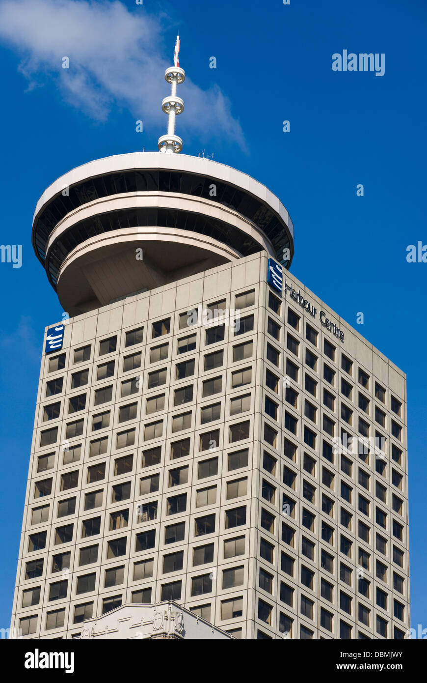 Vancouver Lookout in cima al Porto di Vancouver Center building. Vancouver, British Columbia, Canada. Foto Stock
