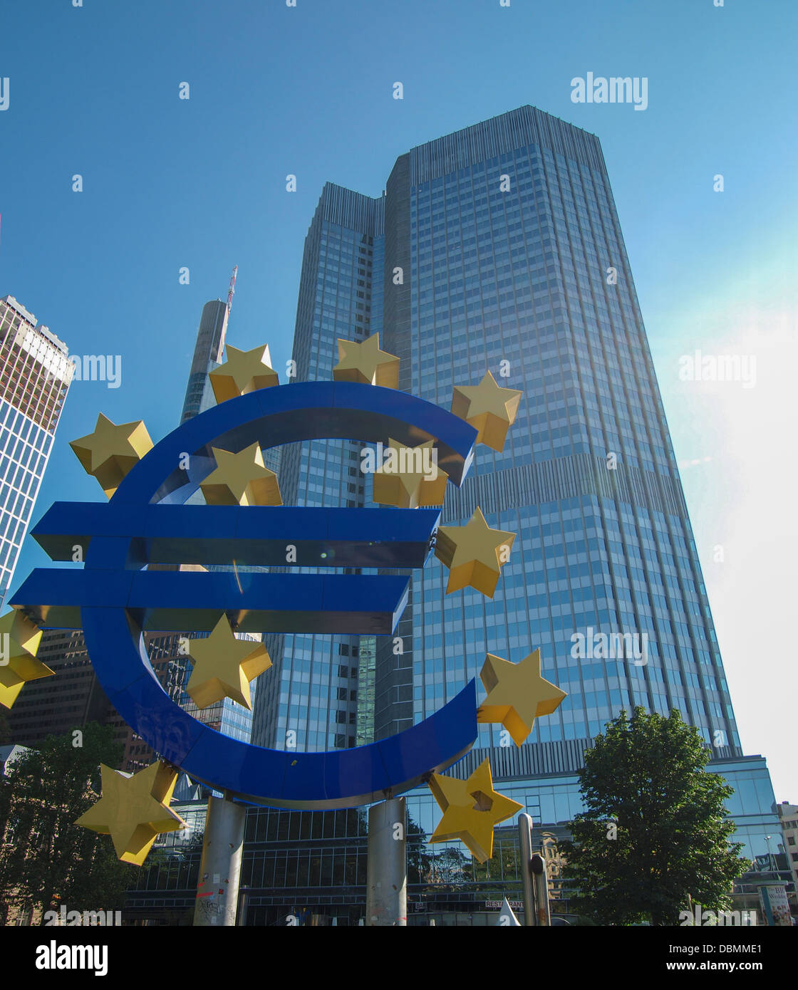 Banca centrale europea a Francoforte sul Meno in Germania Foto Stock