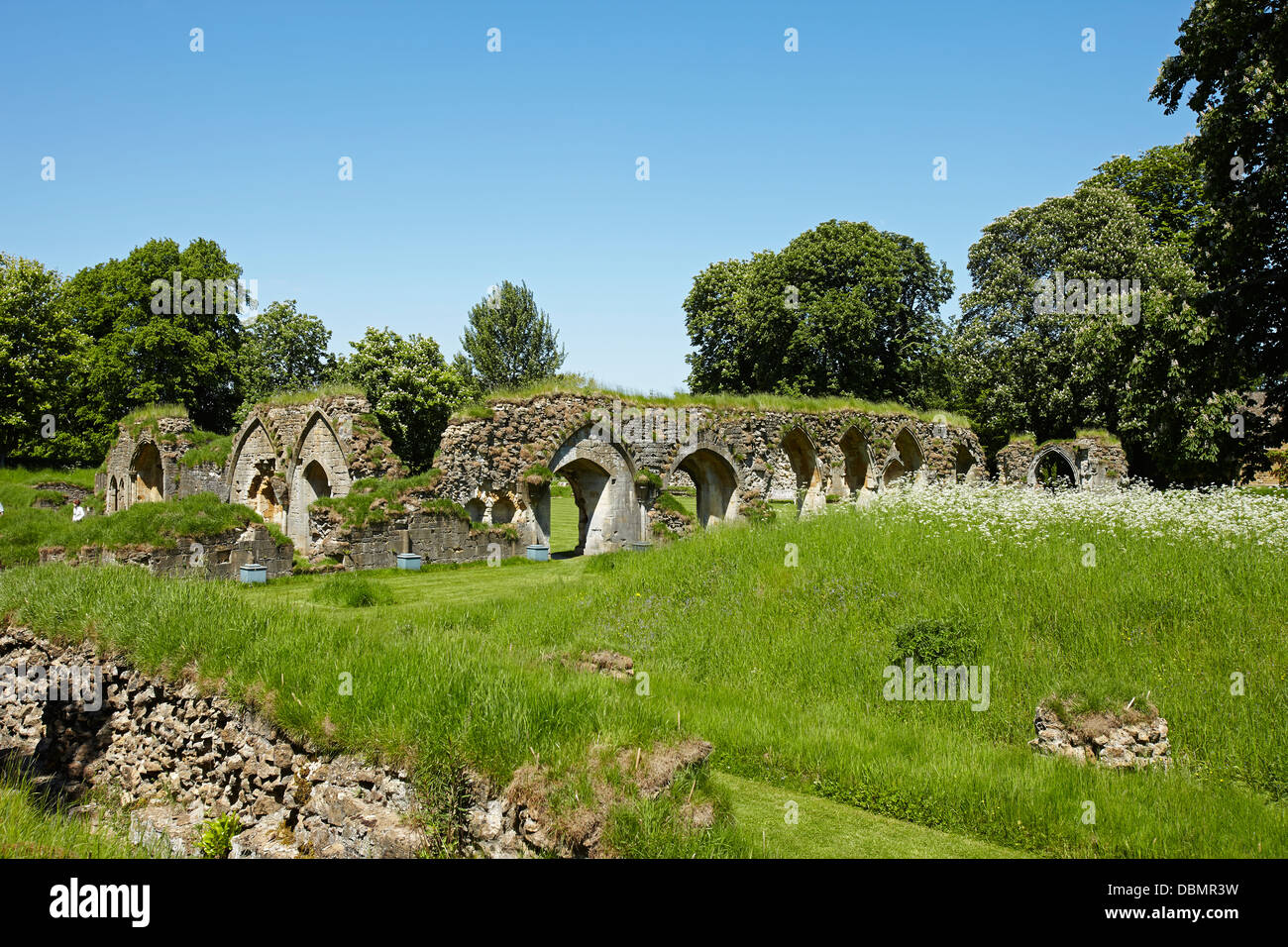 Hailes abbazia nei pressi di Winchcombe, Gloucestershire, England, Regno Unito Foto Stock