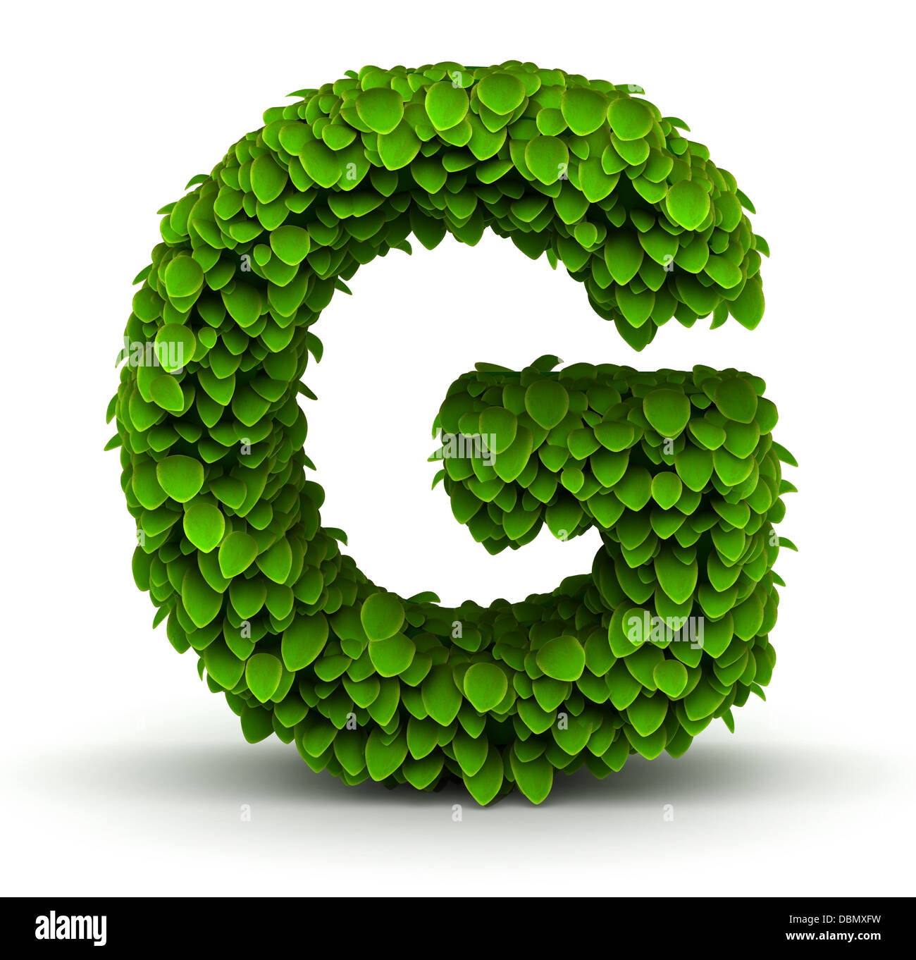 Lascia font Letter G Foto Stock