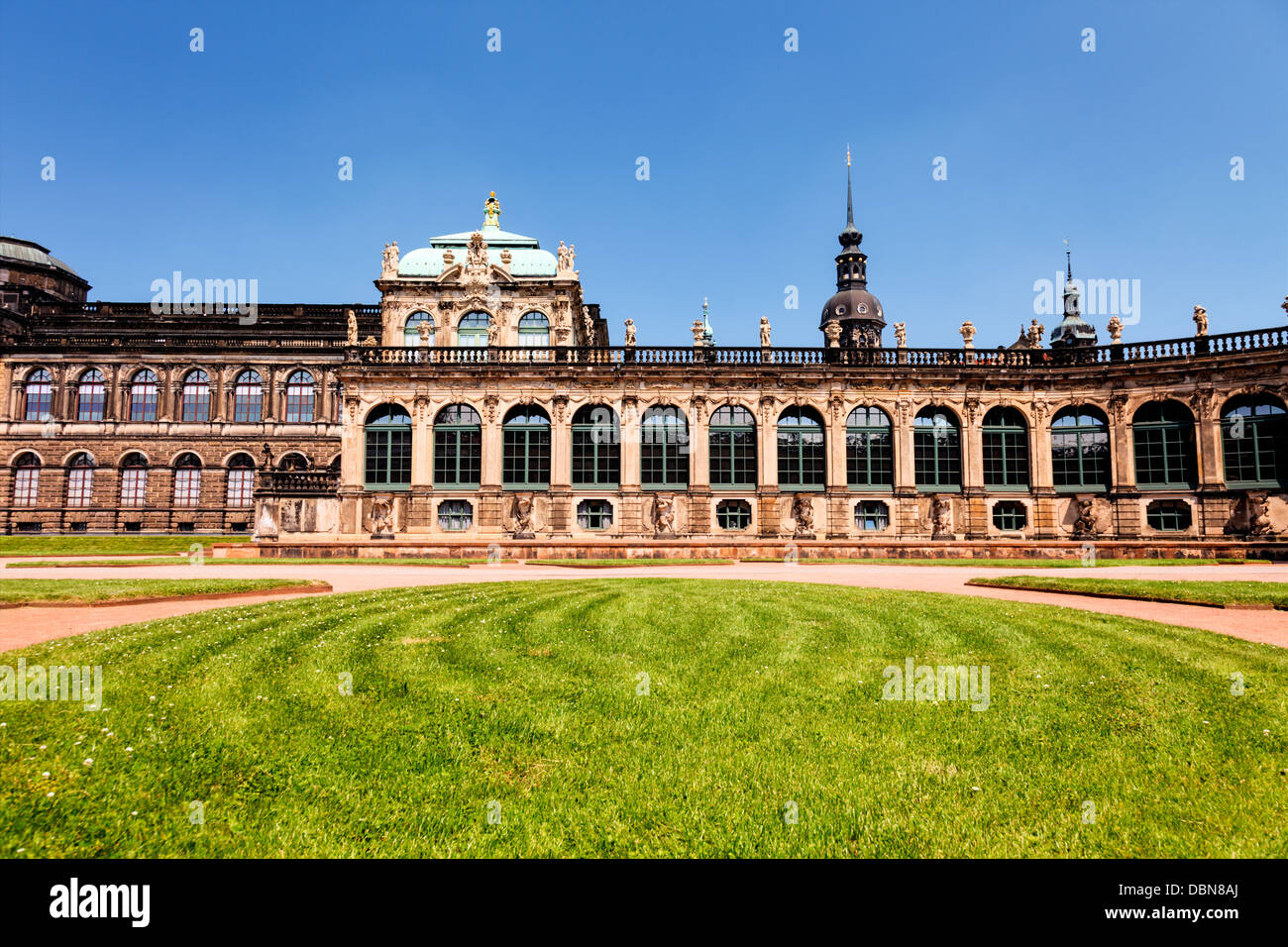 Zwinger stile Rococò palace in Dresden Foto Stock