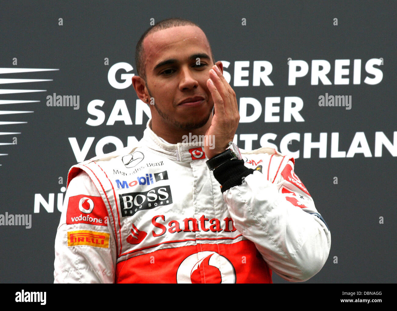 Lewis Hamilton 2011 Formula 1 Gran Premio di Germania al Nuerburgring Eifel, Germania - 24.07.11 Foto Stock