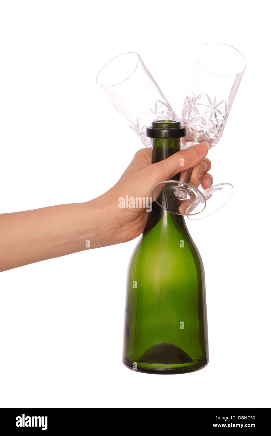 Bicchieri di champagne Foto Stock