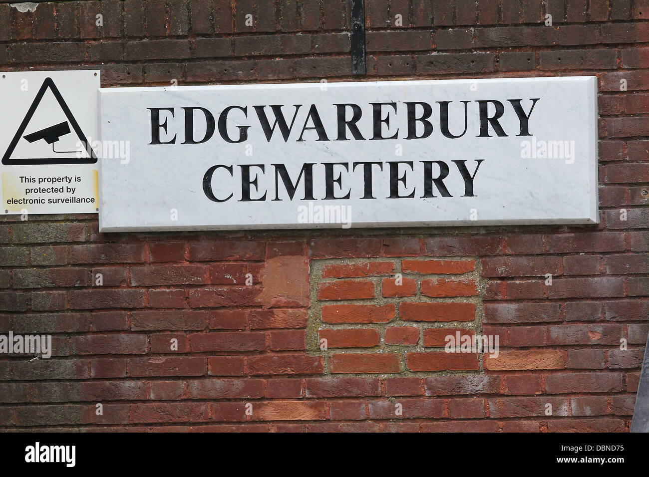 Vista generale i funerali di Amy Winehouse tenutosi presso il Cimitero di Edgwarebury Londra Inghilterra - 26.07.11 Foto Stock