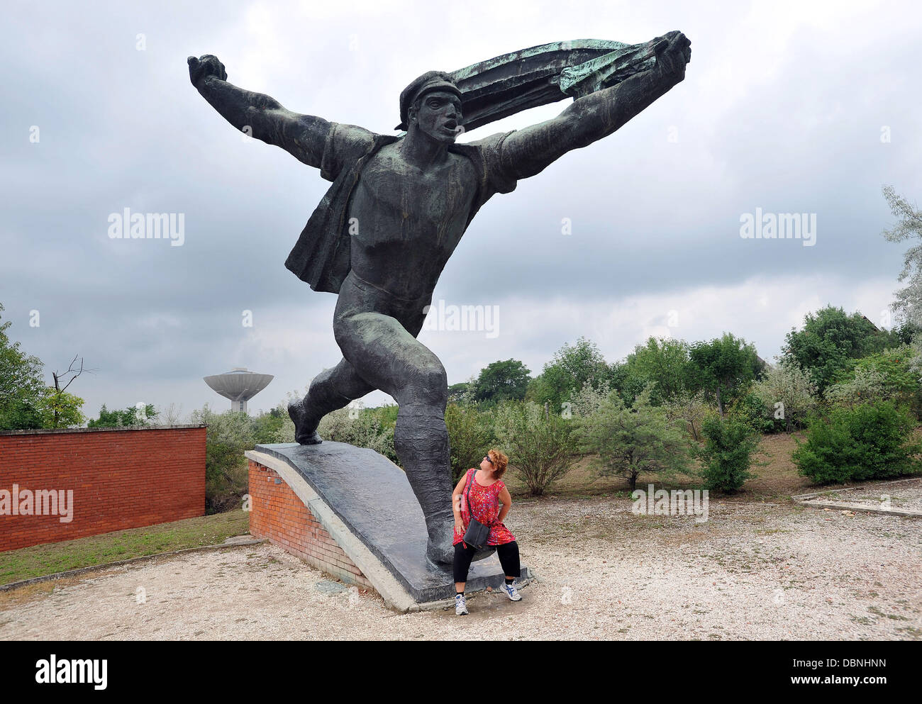 Memento Park vicino a Budapest dove la sezione Omaggi alla memoria del passato era comunista sono stati depositati. Budapest, Ungheria - 26.07.11 Foto Stock