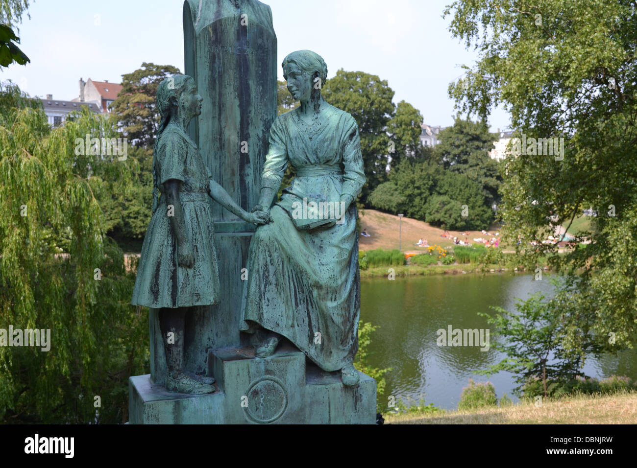 Statua, Orstedsparken, Copenhagen, Danimarca. Foto Stock