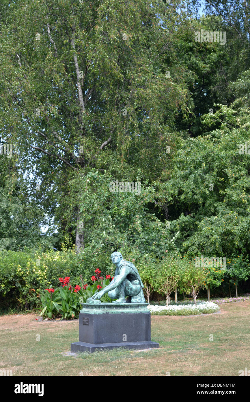 Statua, Orstedsparken, Copenhagen, Danimarca. Foto Stock