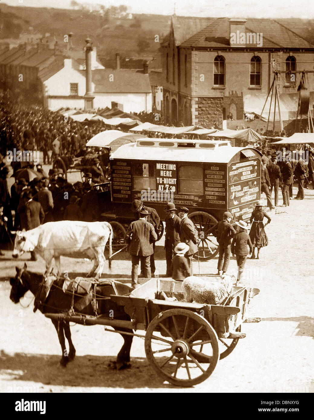 Ballyclare May Fair periodo Vittoriano Foto Stock