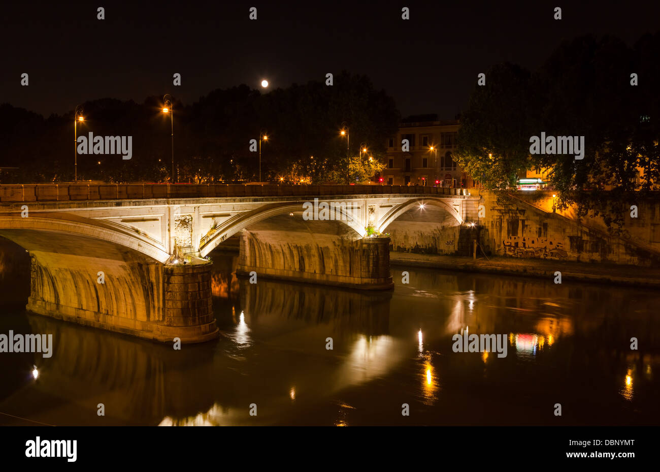Il Ponte Umberto I a Roma, Italia Foto Stock