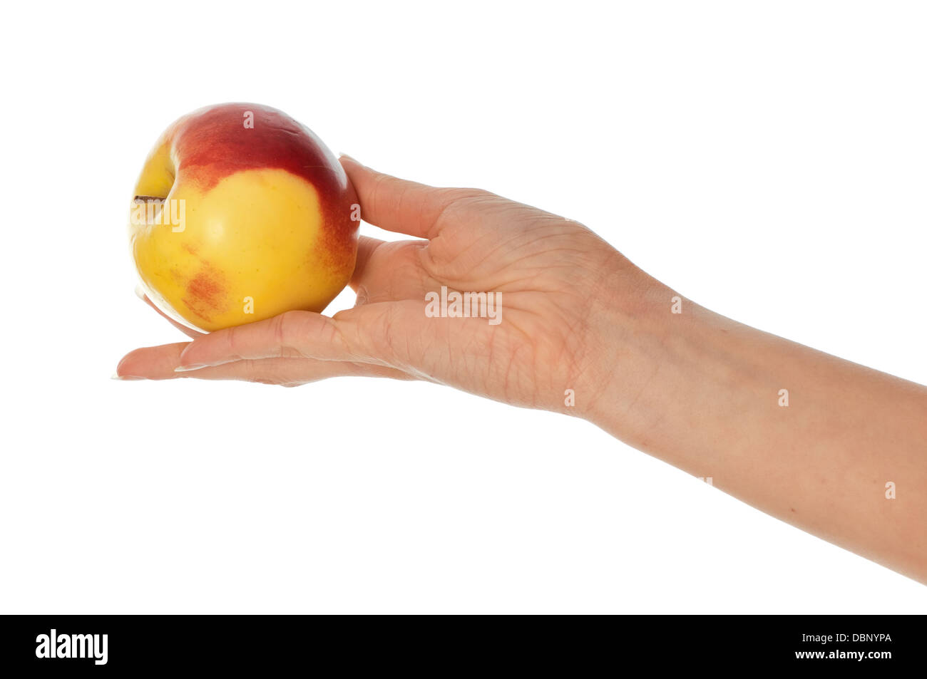 Con giallo-rosso refilato apple Foto Stock