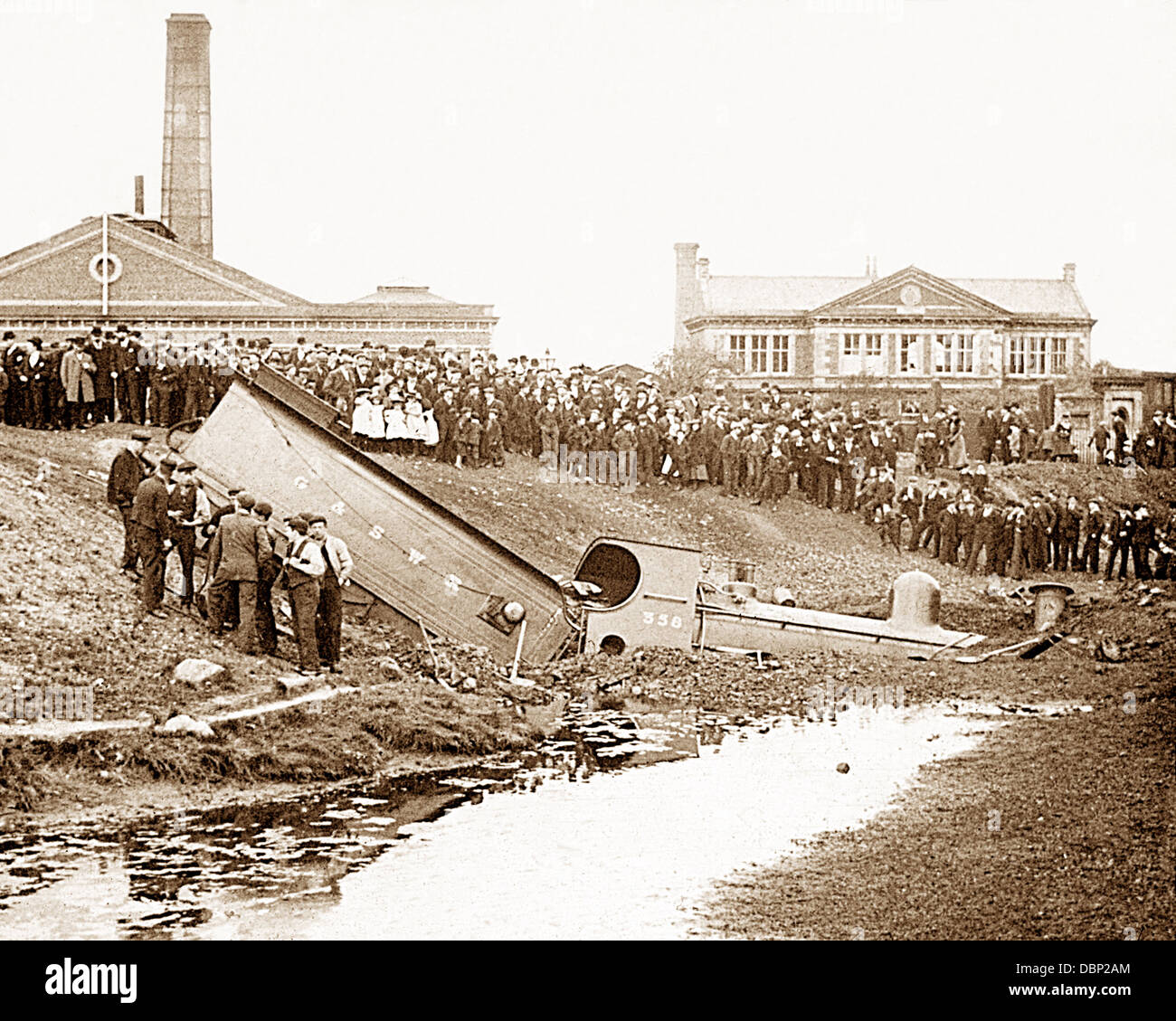 Inchgreen vicino a Greenock - Glasgow e South Western incidente ferroviario nel 1900 Foto Stock